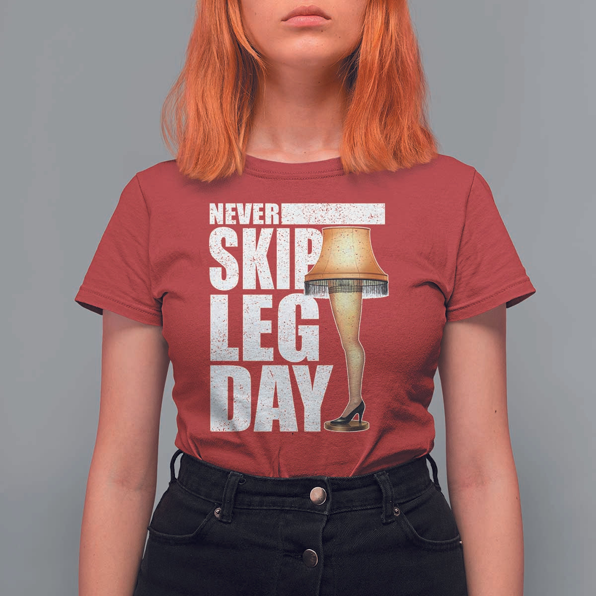 Funny Never Skip Leg Day Christmas Movie T Shirt For Women Italian Leg Lamp - Wonder Print Shop
