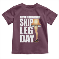 Funny Never Skip Leg Day Christmas Movie Toddler T Shirt Italian Leg Lamp - Wonder Print Shop