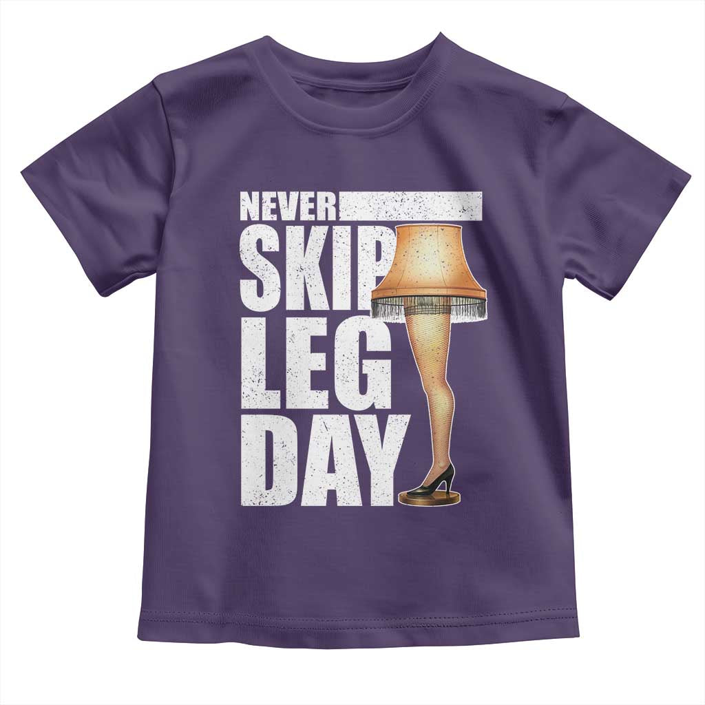 Funny Never Skip Leg Day Christmas Movie Toddler T Shirt Italian Leg Lamp - Wonder Print Shop