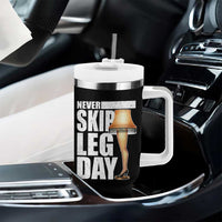 Funny Never Skip Leg Day Christmas Movie Tumbler With Handle Italian Leg Lamp - Wonder Print Shop
