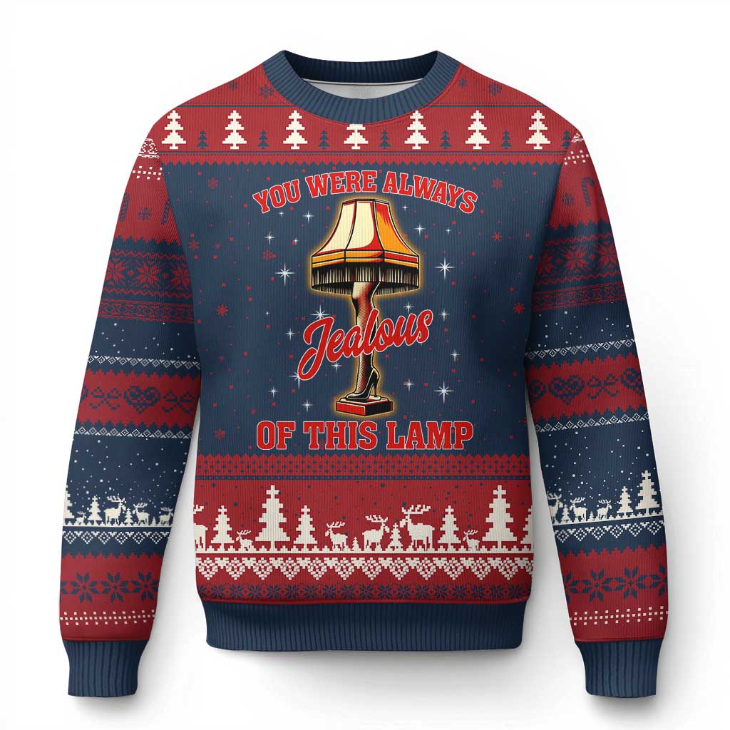 Funny Xmas Movie Ugly Christmas Sweater You Were Always Jealous Of This Lamp Italian Leg Lamp - Wonder Print Shop