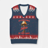 Funny Xmas Movie V-Neck Knit Sweater Vest You Were Always Jealous Of This Lamp Italian Leg Lamp - Wonder Print Shop