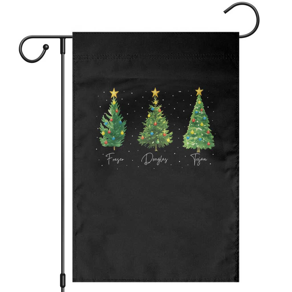 Funny Subtle FDT Resist Christmas Garden Flag Fraser Douglass Trojan Xmas Tree - Wonder Print Shop