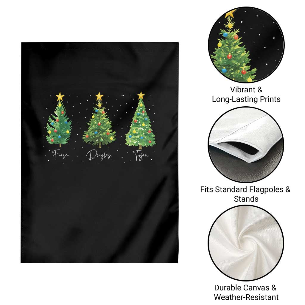 Funny Subtle FDT Resist Christmas Garden Flag Fraser Douglass Trojan Xmas Tree - Wonder Print Shop