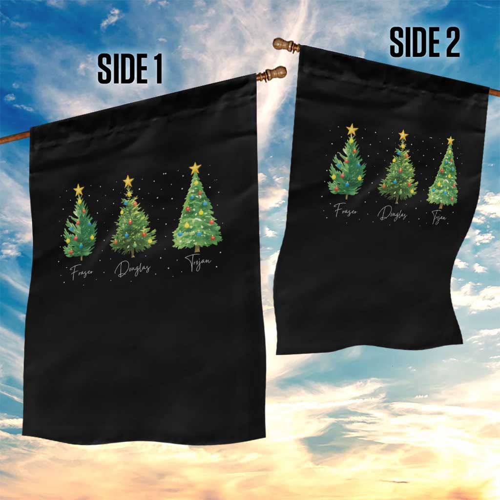 Funny Subtle FDT Resist Christmas Garden Flag Fraser Douglass Trojan Xmas Tree - Wonder Print Shop