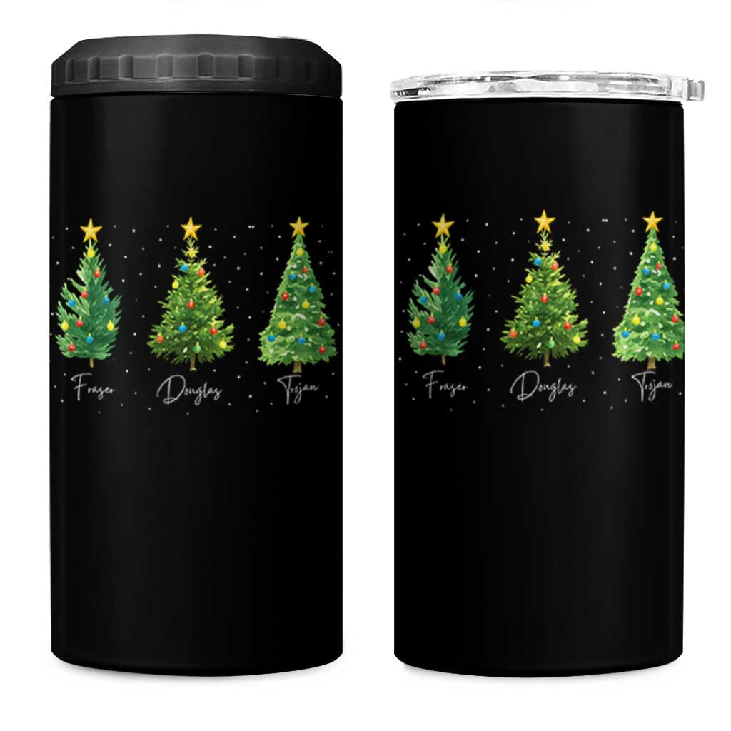 Funny Subtle FDT Resist Christmas 4 in 1 Can Cooler Tumbler Fraser Douglass Trojan Xmas Tree - Wonder Print Shop