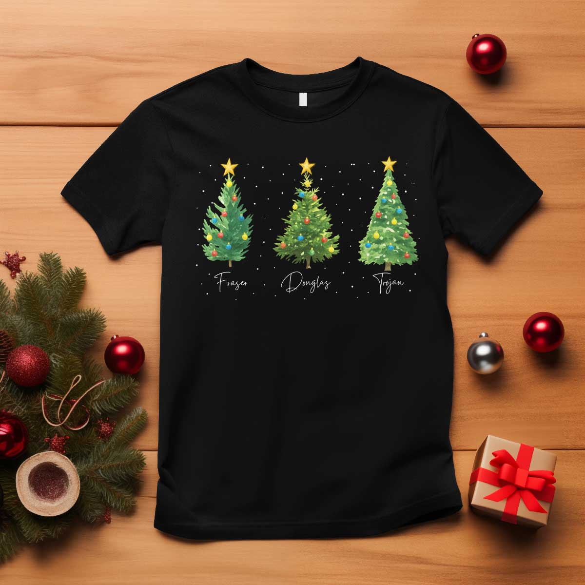 Funny Subtle FDT Resist Christmas T Shirt Fraser Douglass Trojan Xmas Tree - Wonder Print Shop