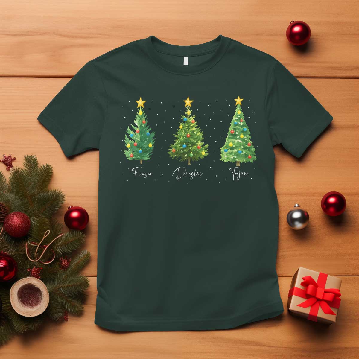 Funny Subtle FDT Resist Christmas T Shirt Fraser Douglass Trojan Xmas Tree - Wonder Print Shop
