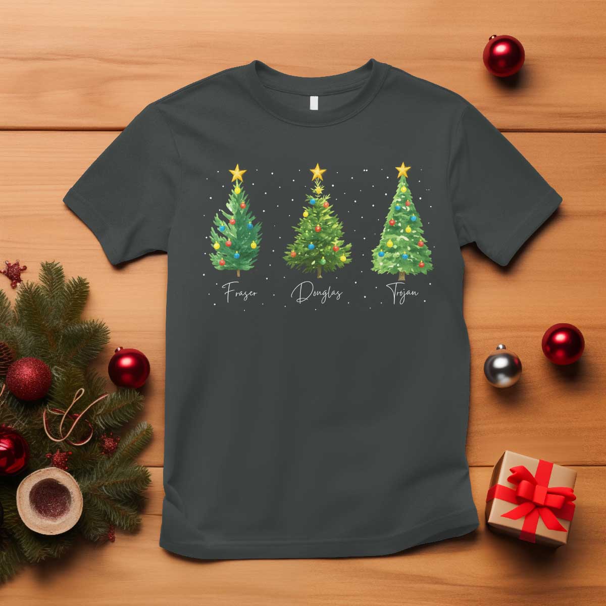 Funny Subtle FDT Resist Christmas T Shirt Fraser Douglass Trojan Xmas Tree - Wonder Print Shop