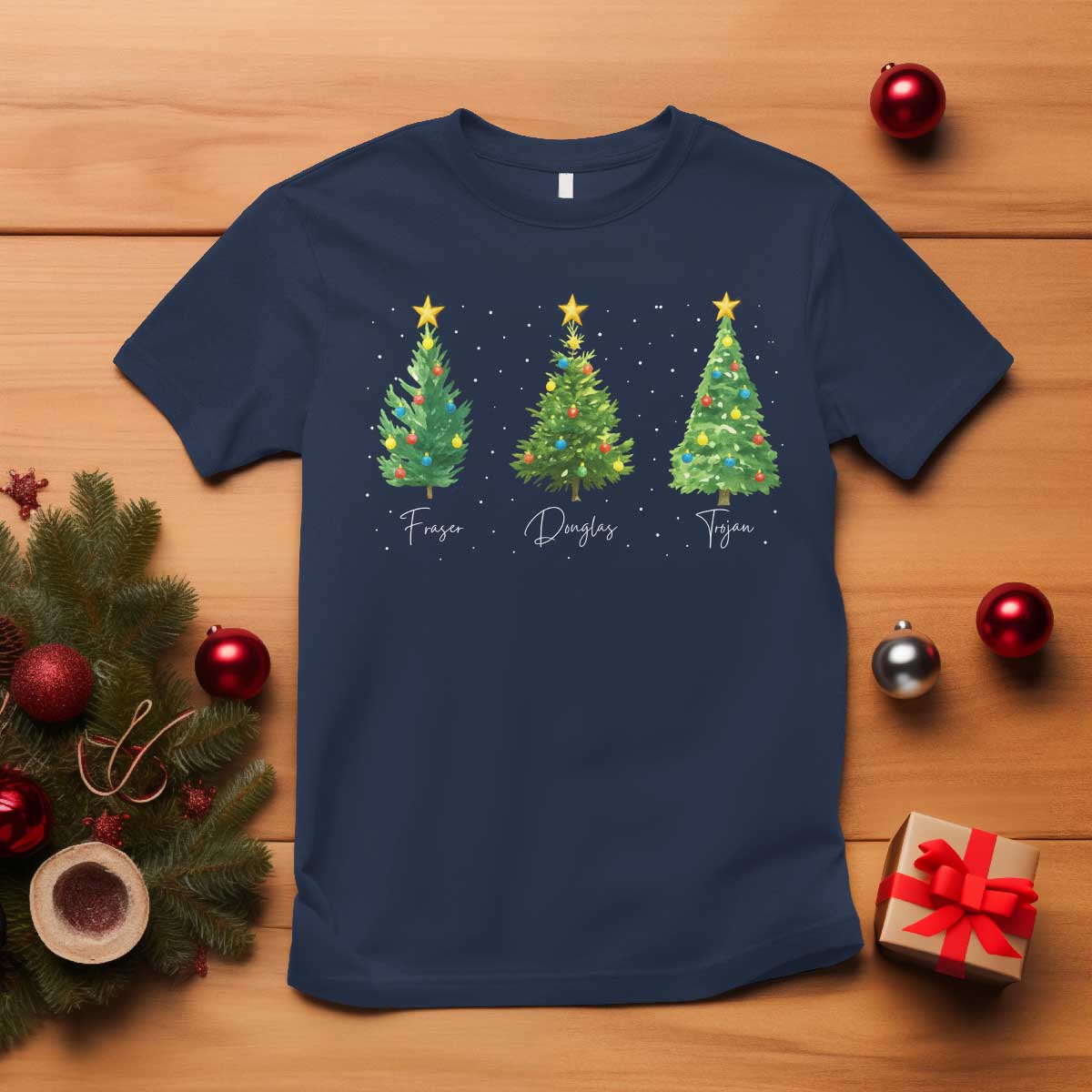 Funny Subtle FDT Resist Christmas T Shirt Fraser Douglass Trojan Xmas Tree - Wonder Print Shop