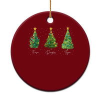Funny Subtle FDT Resist Xmas Ceramic Ornament Fraser Douglass Trojan Xmas Tree - Wonder Print Shop