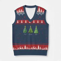 Funny Subtle FDT Resist Xmas V-Neck Knit Sweater Vest Fraser Douglass Trojan Xmas Tree - Wonder Print Shop