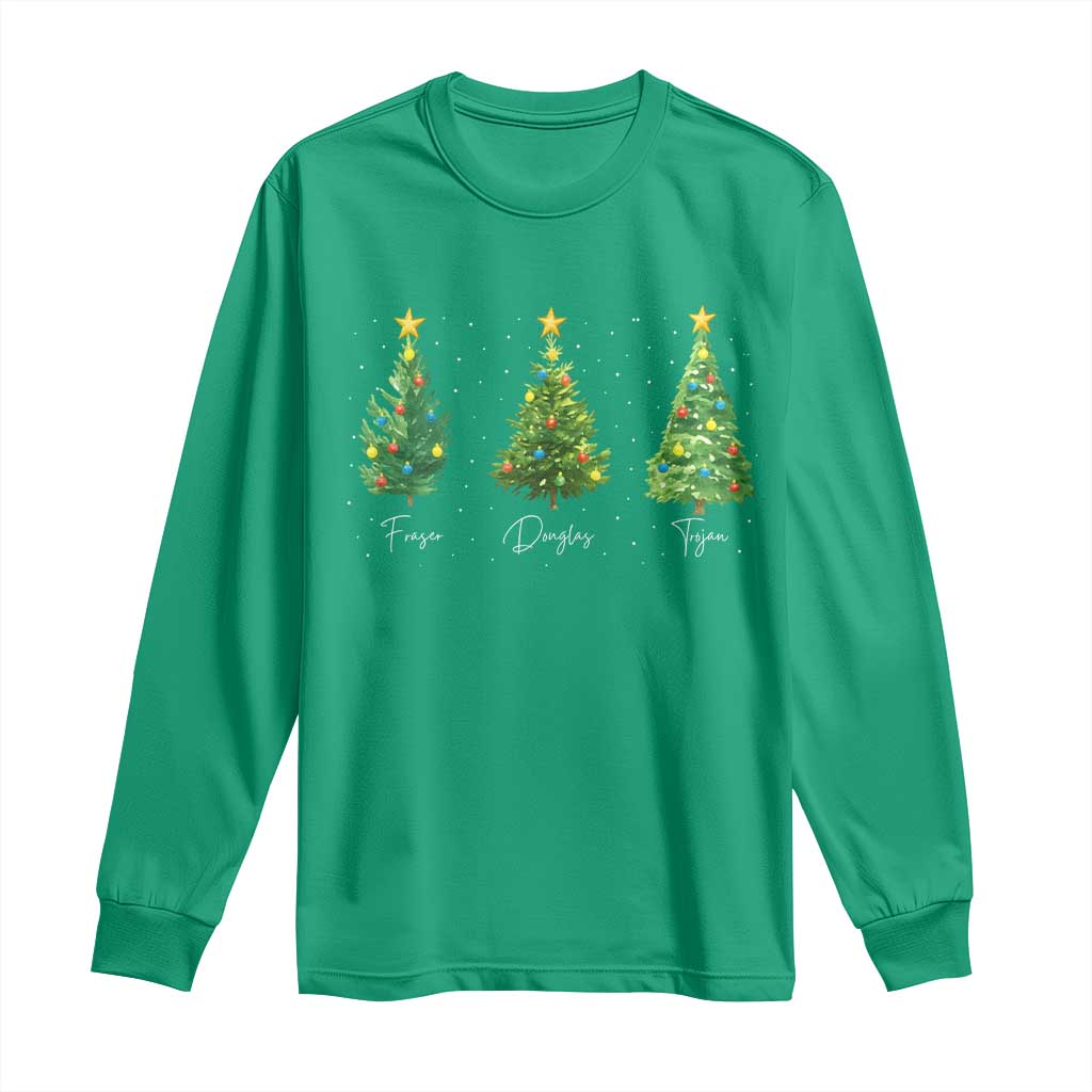 Funny Subtle FDT Resist Christmas Long Sleeve Shirt Fraser Douglass Trojan Xmas Tree - Wonder Print Shop