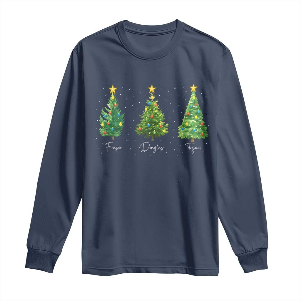 Funny Subtle FDT Resist Christmas Long Sleeve Shirt Fraser Douglass Trojan Xmas Tree - Wonder Print Shop