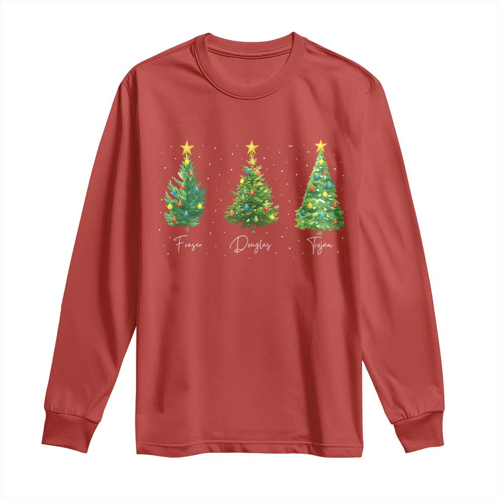 Funny Subtle FDT Resist Christmas Long Sleeve Shirt Fraser Douglass Trojan Xmas Tree - Wonder Print Shop