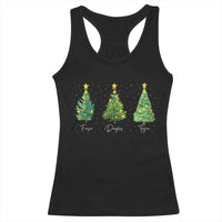 Funny Subtle FDT Resist Christmas Racerback Tank Top Fraser Douglass Trojan Xmas Tree - Wonder Print Shop