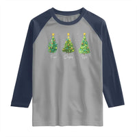Funny Subtle FDT Resist Christmas Raglan Shirt Fraser Douglass Trojan Xmas Tree - Wonder Print Shop