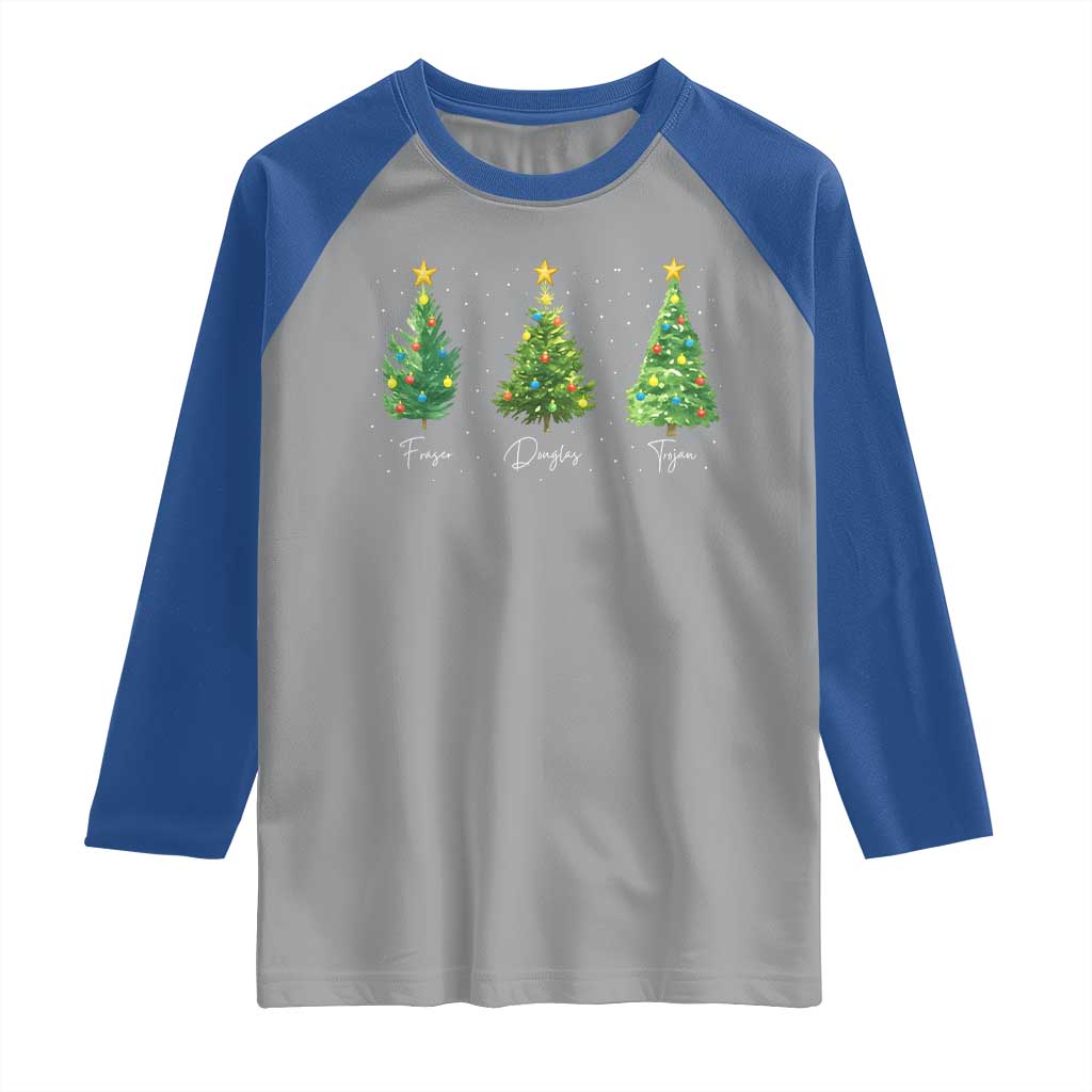 Funny Subtle FDT Resist Christmas Raglan Shirt Fraser Douglass Trojan Xmas Tree - Wonder Print Shop