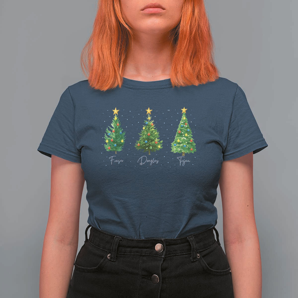 Funny Subtle FDT Resist Christmas T Shirt For Women Fraser Douglass Trojan Xmas Tree - Wonder Print Shop