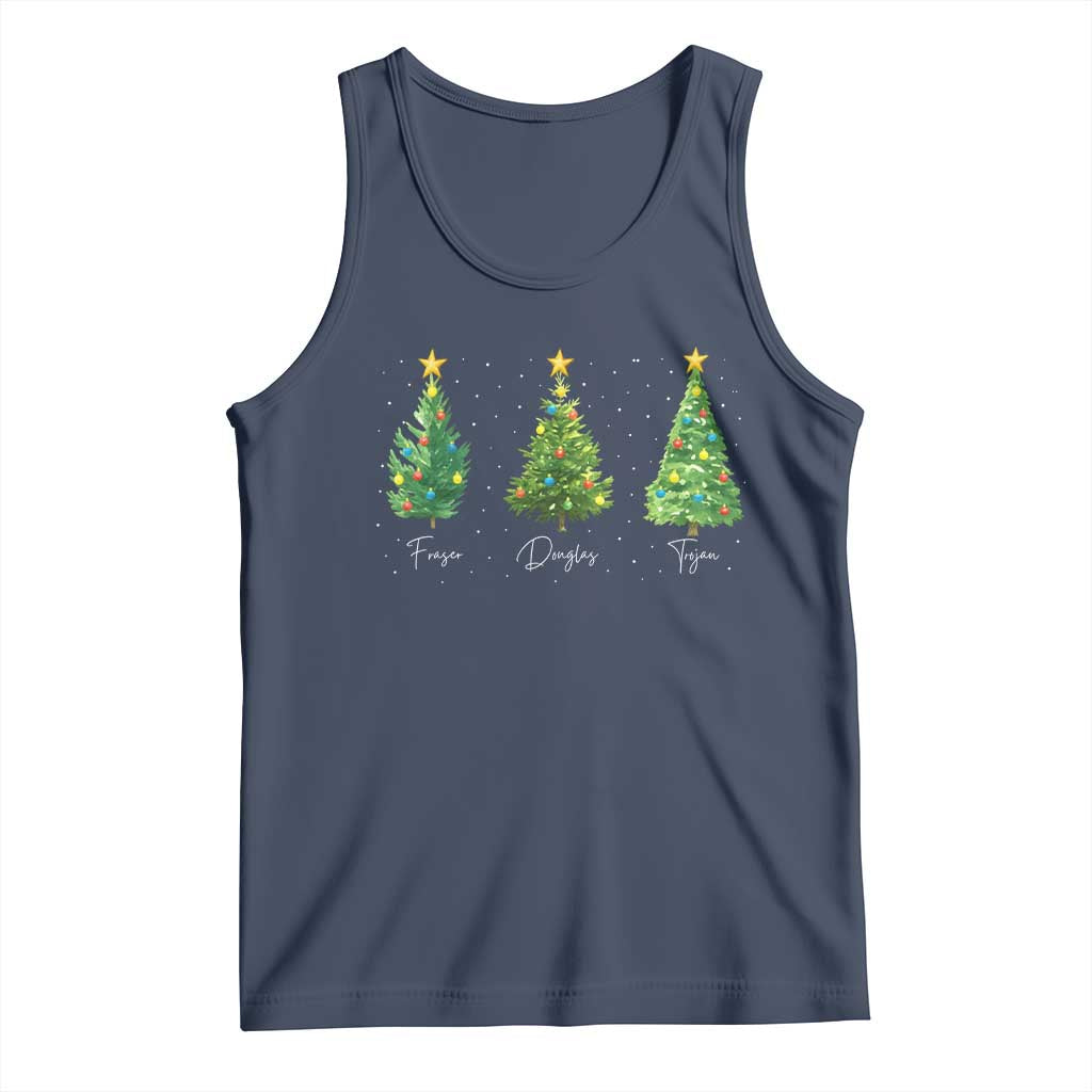 Funny Subtle FDT Resist Christmas Tank Top Fraser Douglass Trojan Xmas Tree - Wonder Print Shop