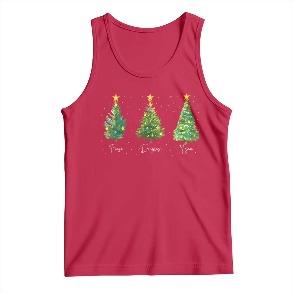 Funny Subtle FDT Resist Christmas Tank Top Fraser Douglass Trojan Xmas Tree - Wonder Print Shop