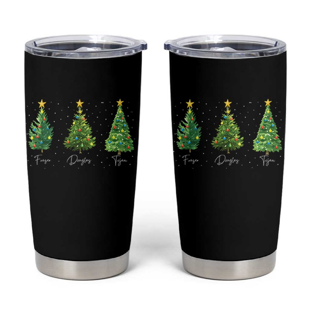 Funny Subtle FDT Resist Christmas Tumbler Cup Fraser Douglass Trojan Xmas Tree - Wonder Print Shop