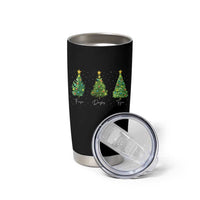 Funny Subtle FDT Resist Christmas Tumbler Cup Fraser Douglass Trojan Xmas Tree - Wonder Print Shop