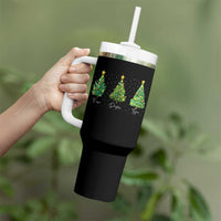 Funny Subtle FDT Resist Christmas Tumbler With Handle Fraser Douglass Trojan Xmas Tree - Wonder Print Shop