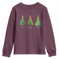 Funny Subtle FDT Resist Christmas Youth Sweatshirt Fraser Douglass Trojan Xmas Tree - Wonder Print Shop