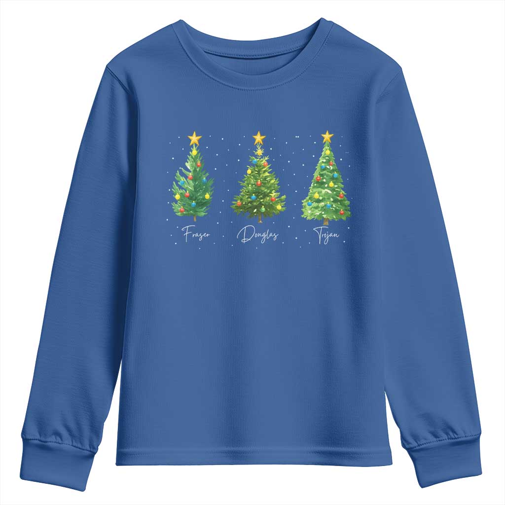 Funny Subtle FDT Resist Christmas Youth Sweatshirt Fraser Douglass Trojan Xmas Tree - Wonder Print Shop