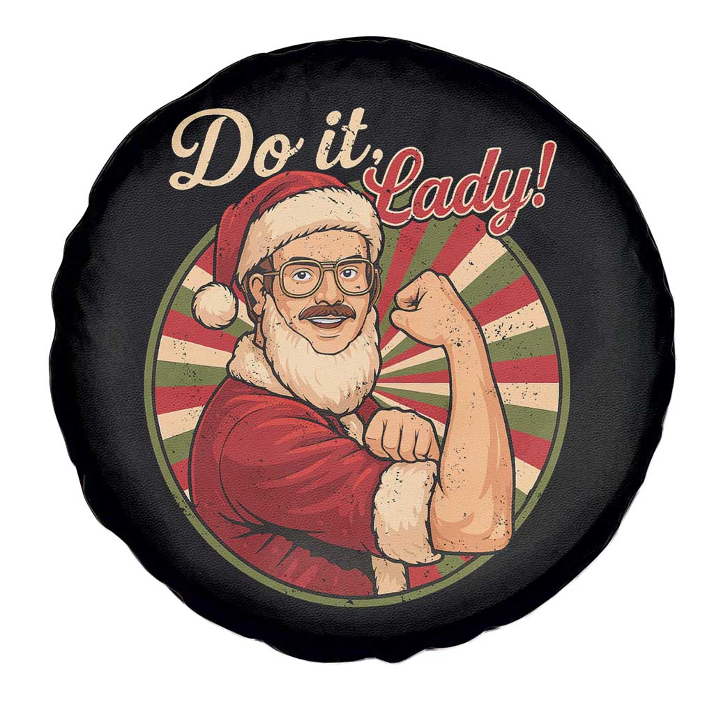 Funny Christmas Do It Lady Spare Tire Cover Mustache Guy Meme Santa Cosplay - Wonder Print Shop