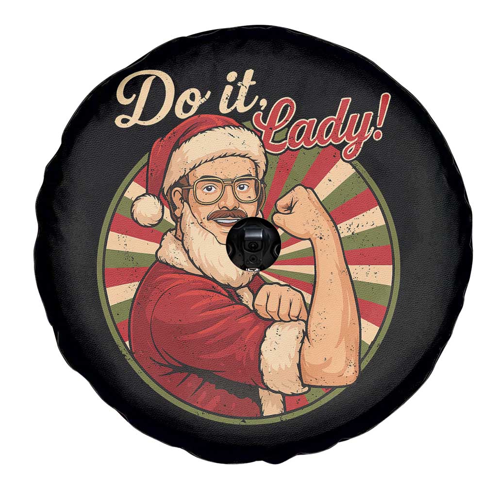 Funny Christmas Do It Lady Spare Tire Cover Mustache Guy Meme Santa Cosplay - Wonder Print Shop