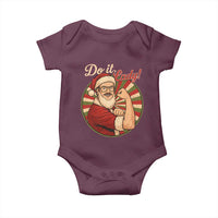 Funny Christmas Do It Lady Baby Onesie Mustache Guy Meme Santa Cosplay - Wonder Print Shop