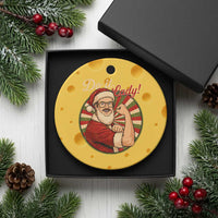 Funny Xmas Do It Lady Ceramic Ornament Mustache Guy Meme Santa Cosplay - Wonder Print Shop