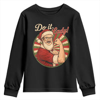 Funny Christmas Do It Lady Youth Sweatshirt Mustache Guy Meme Santa Cosplay - Wonder Print Shop