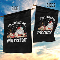 Funny Naughty Christmas Santa Garden Flag I'm Laying On Your Present - Wonder Print Shop