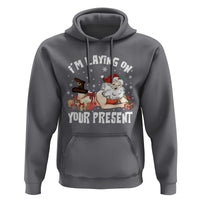Funny Naughty Christmas Santa Hoodie I'm Laying On Your Present - Wonder Print Shop