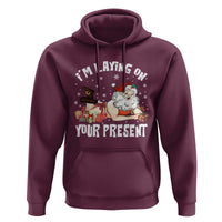 Funny Naughty Christmas Santa Hoodie I'm Laying On Your Present - Wonder Print Shop