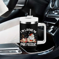 Funny Naughty Christmas Santa Tumbler With Handle I'm Laying On Your Present - Wonder Print Shop