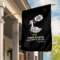 Probably Just Gonna Jingle Some Of The Way I'm Tired Garden Flag Funny Christmas Goose - Wonder Print Shop