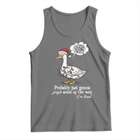 Probably Just Gonna Jingle Some Of The Way I'm Tired Tank Top Funny Christmas Goose - Wonder Print Shop