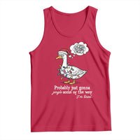 Probably Just Gonna Jingle Some Of The Way I'm Tired Tank Top Funny Christmas Goose - Wonder Print Shop