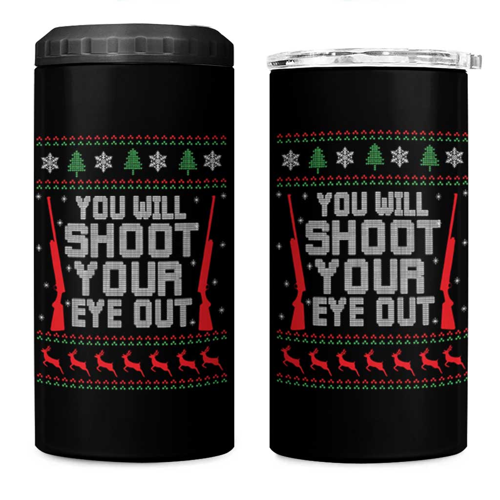 Funny You'll Shoot Your Eye Out Kid 4 in 1 Can Cooler Tumbler Christmas Movie Guns - Wonder Print Shop