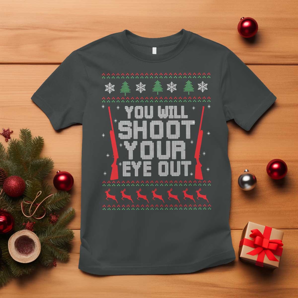 Funny You'll Shoot Your Eye Out Kid T Shirt Christmas Movie Guns - Wonder Print Shop