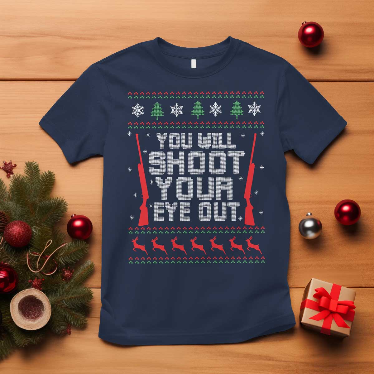 Funny You'll Shoot Your Eye Out Kid T Shirt Christmas Movie Guns - Wonder Print Shop