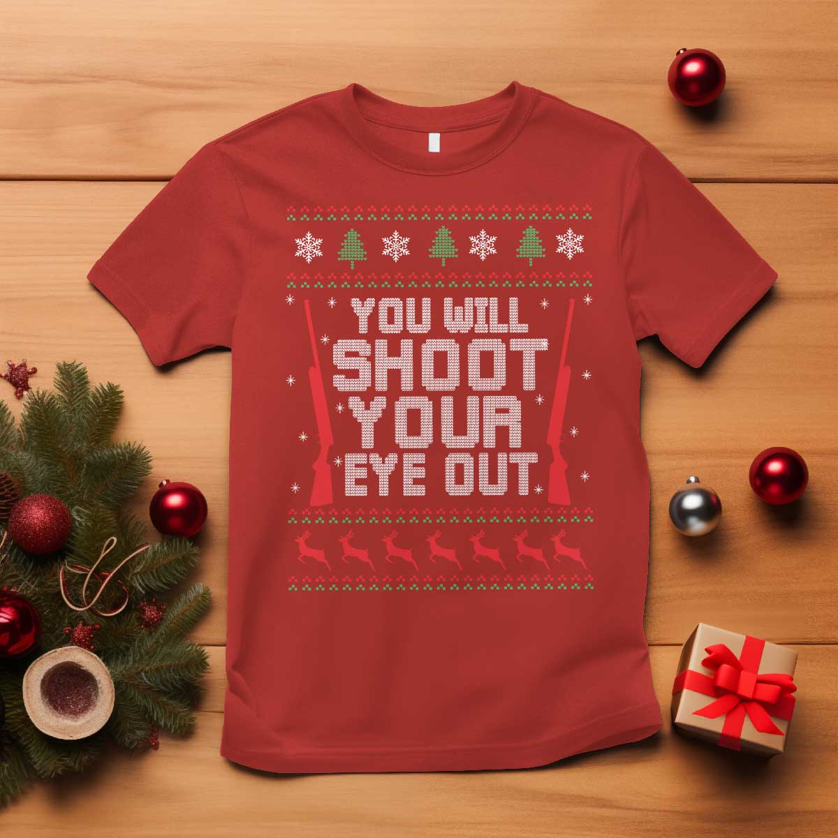 Funny You'll Shoot Your Eye Out Kid T Shirt Christmas Movie Guns - Wonder Print Shop