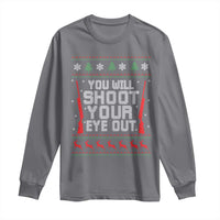 Funny You'll Shoot Your Eye Out Kid Long Sleeve Shirt Christmas Movie Guns - Wonder Print Shop