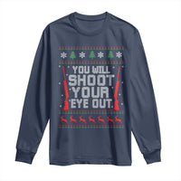 Funny You'll Shoot Your Eye Out Kid Long Sleeve Shirt Christmas Movie Guns - Wonder Print Shop