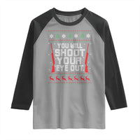 Funny You'll Shoot Your Eye Out Kid Raglan Shirt Christmas Movie Guns - Wonder Print Shop