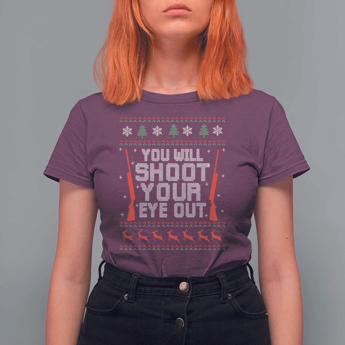 Funny You'll Shoot Your Eye Out Kid T Shirt For Women Christmas Movie Guns - Wonder Print Shop